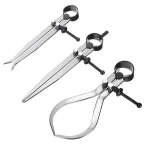 uxcell 3pcs Spring Outside Inside Caliper Divider 6" Stainless Steel Adjustable Spring Caliper Set Bent-Leg Straight-Leg for Wood Turning Lathe Projects
