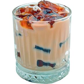 Sweet Latte-Scented Iced Coffee Candle - Natural Soy Wax Blend with Essential Oils - Decorative Mug Candle for Aromatherapy, Meditation, and Home Decor - Ideal Gift for Coffee Lovers in Saudi Arabia