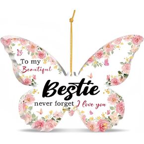 Christmas Ornament Gifts for Granddaughter - Granddaughter Gifts from Grandma - Birthday Wedding Graduation Keepsake Gifts for Granddaughter - Butterfly Shaped Christmas Tree Ornaments