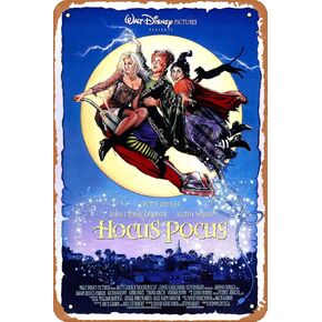 QIUJUPP Hocus Pocus Movie Poster Retro Metal Sign Vintage Tin Sign for Cafe Bar Home Wall Decor 12 X 8 inch in Saudi Arabia