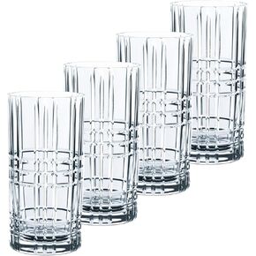 مجموعة Nachtmann Square Collection Crystal 6 بوصة، مجموعة من 4 قطع، زجاج شفاف، للكوكتيلات أو المشروبات غير الكحولية، سعة 15 أونصة، آمنة للاستخدام في غسالة الأطباق in Kuwait