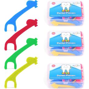 Tooth Floss Picks for Kids - 3 Pack (120 Count) - Toddler & Kid Safe Dental Floss Picks for The Whole Family - Advanced Design to Help Teach Dental & Oral Hygiene & Prevent Tooth Decay
