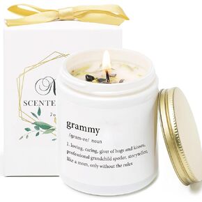 Grandparent's Day Gifts for Grammy, Grammy Scented Candles, Grandma Birthday Gifts Idea from Grandkids, Thanksgiving & Christmas Gifts,Vanilla & Lavender Scented Candles