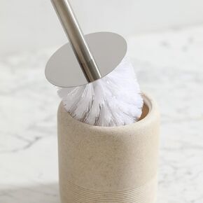 Bathroom Accessory Toilet Brush and Holder (White)