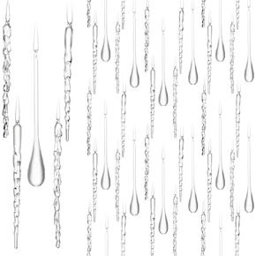 Syhood 100 Pcs Crystal Christmas Ornaments Hanging Christmas Tree Decorations Clear Acrylic Icicle with Drop Ornament for Xmas Winter New Year Party Supplies Home Decor (3 Styles)