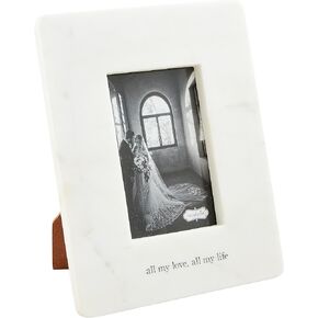 Mud Pie Marble Wedding Frame; 7 1/2" X 9 1/2"