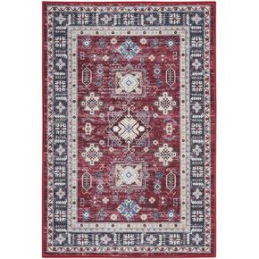 Nourison Fulton Tribal Red 2' x 3' Area -Rug, Easy -Cleaning, Non Shedding, Bed Room, Living Room, Dining Room, Kitchen (2x3)