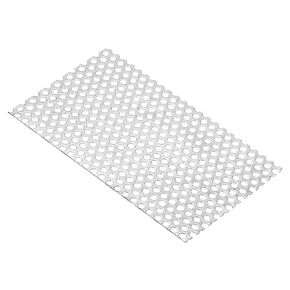 PATIKIL 8" x 4" 304 Stainless Steel Perforated Sheet, 0.2" Hole 19GA Expanded Metal Mesh Plate Screen Decorative Meshes for Ventilation Grill Smoking