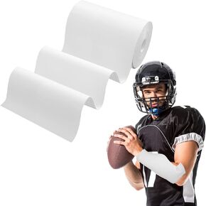 32.8 Feet Football Turf Tape Athletic Sports Tape White Waterproof Wrist Tape Gymnastics Tape Easy Tear No Sticky Residue Tape on Wrist Arm Elbow Knee for Athlete Sport Trainers Gymnastics Boxing