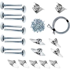 LAJIAOZ Garage Door Hinge Roller Bracket/Track Kit/Wire Rollers Green Hinges Sytems Roll Up Door Spings 8 * 7
