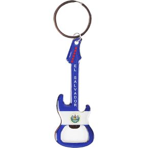 El Salvador Guitar Keychain Bottle Opener - Multi-Functional Tool with Guitar Shaped Design - Set of 3