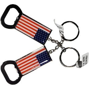12Pack USA Flag Metal Bottle Opener Key Chain Key & USA NY Souvenir Gift Souvenir Gifts for 4th of July, Labor Day, and Veterans' Day Festivities Birthday Christmas Gift (12 Counts)