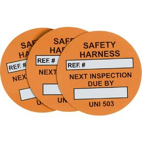 Brady UNI-UNI 503 ORANGE, Orange Universal Tag INSERTS SAFETY HARNESS 100/Package ORG (100 Tags)