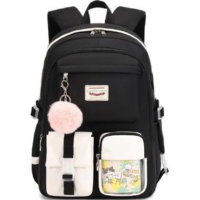 SHADOW VISION School Backpacks for Girls Backpack Cute Backpack Teen Girl Bookbag School Bag Backpack for Girls School Teens (Black)