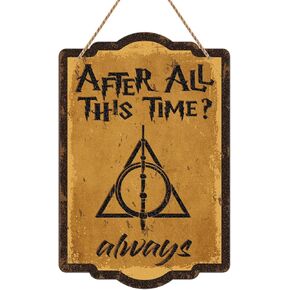 D4DREAM Vintage بعد كل هذا الوقت دائمًا ديكور الحائط السحري السحري موضوع لوحة معلقة للباب، ديكور غرفة معلقة مضحك، ديكور معلق للباب، لافتة باب للمنزل، باب المزرعة، لوازم الحفلات in Kuwait