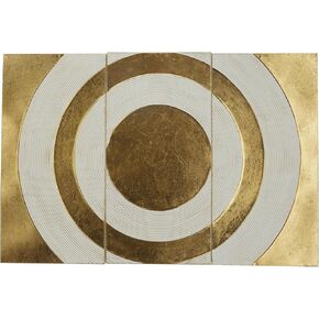 CosmoLiving by Cosmopolitan Metal Geometric Home Wall Decor Target Wall Sculpture, Wall Art 32" x 1" x 16", Gold