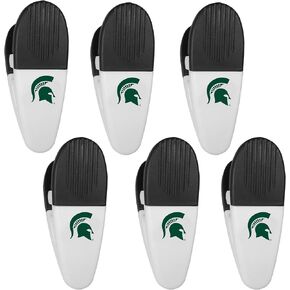 Siskiyou Sports NCAA Michigan State Spartans Chip Clip Magnets, 6pk White, One Size