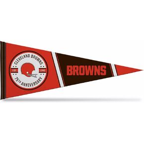 Rico Industries NFL Cleveland Browns Exclusive 12" x 30" Soft Felt Pennant - EZ to Hang - Home Décor (Game Room, Man Cave, Bed Room)