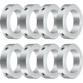 uxcell 8pcs Set Screw Collars 30mm Bore, Aluminum Shaft Collars, 45mm OD and 11.5mm Thickness, Set Screw Clamp Collar, Stop Collar for Linear Rod Shaft Guide