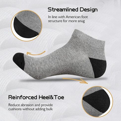 مجموعة من 10 جوارب للكاحل للرجال من كوفان، 10 أزواج من الجوارب المريحة الرياضية، جوارب كاجوال منخفضة القطع in Kuwait