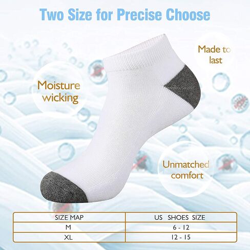 مجموعة من 10 جوارب للكاحل للرجال من كوفان، 10 أزواج من الجوارب المريحة الرياضية، جوارب كاجوال منخفضة القطع in Kuwait