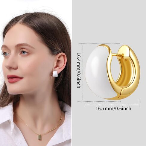 ToHeart 14k Gold Hoop Earrings fot Womens Heart Hoop Earrings gold huggie hoop earrings, Silver, No Gemstone in Kuwait