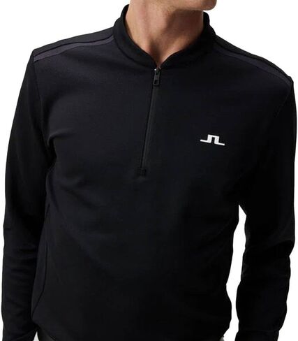 2024 J.Lindeberg Tech Bridge سترة جولف متوسطة الطبقة سوداء متوسطة in Kuwait