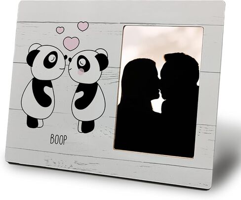 Mancheng-zi Love Picture Frames, Love Gifts for Her, Valentines Gifts for Her Girlfriend, Anniversary Wedding Gifts for Wife Couple, Cute Panda Gifts Picture Frames for Couples, 4x6 Picture Frame in Kuwait