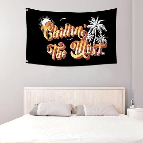 Chillin' The Most Flag 3x5Ft نسيج مضحك لغرفة الحفلات النوم آرت ديكو HD الطباعة جدار العلم in Kuwait