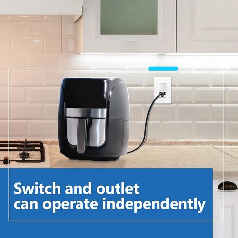 LIDER Matte Finish Lighted Combination Decorator Switch and Tamper-Resistant Receptacle with Screwless Wall Plate, Single Pole, Residential Grade, 15A 120V/125V, UL Listed, LCS1-1PTR-WSWP, White in Saudi Arabia