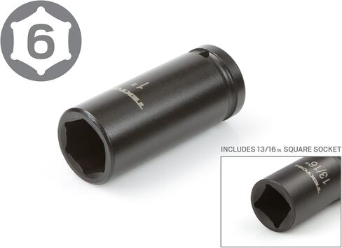 TEKTON 3/4 Inch Drive Deep 6-Point Impact Socket Set, 22-Piece (7/8-2 in.) | 48995 in Kuwait