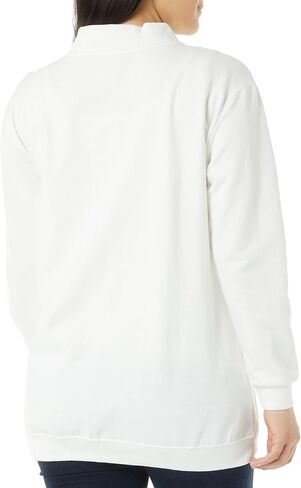 AmeriMark Women Fleece Snap Button Cardigan Sweatshirt Coat – Ladies Soft Lightweight Warm Long Sleeve Jacket with Pockets in Saudi Arabia