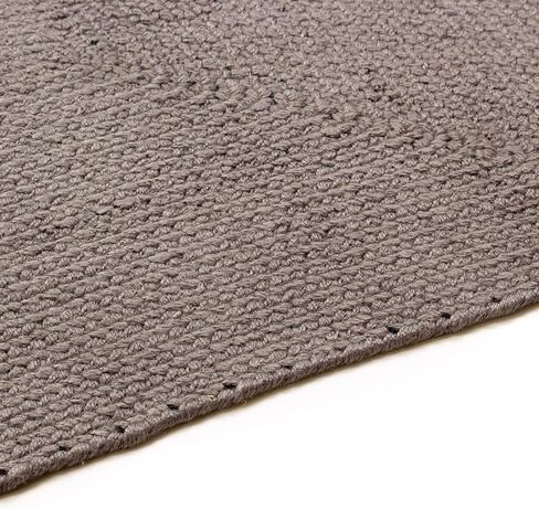 Super Area Rugs Lichfield Handmade Solid Reversible Indoor/Outdoor Braided Rug Charcoal Gray 3' x 5' Rectangle in Saudi Arabia