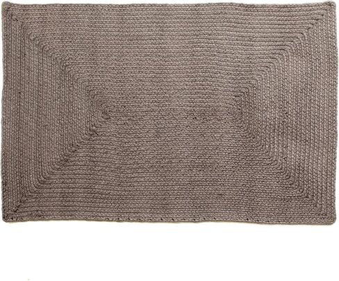 Super Area Rugs Lichfield Handmade Solid Reversible Indoor/Outdoor Braided Rug Charcoal Gray 3' x 5' Rectangle in Saudi Arabia