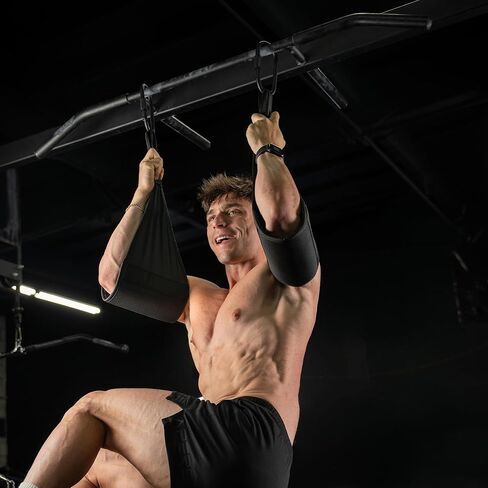 أشرطة رياضية معلقة من Gymreapers من أجل القوة الأساسية وتدريب البطن - ذراع مبطن قابل للتعديل يدعم تمارين وزن الجسم in Kuwait