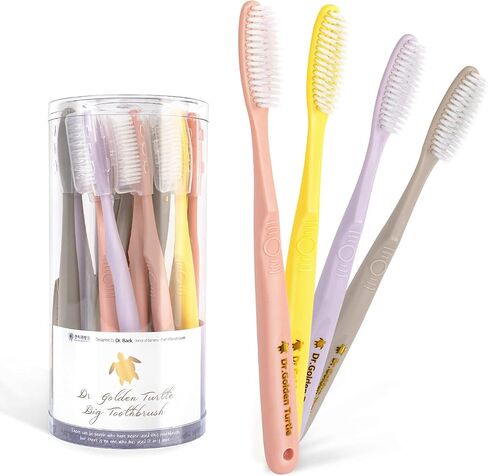 Long Head Toothbrush 4-Pack Designed by Dentist | Easy Plaque Remover | Huge Toothbrush for Adults | Tooth Brushes Set | Toothbrush Medium Hard | Smokers Toothbrush for Clean Teeth in Saudi Arabia