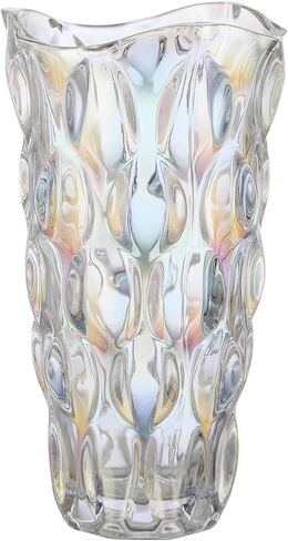 WHJY Unique Flower Vase for Flowers, Amber Decorative Colorful Vase, Sparkle Iridescent Vase Boho Flower Vase – 10" Vase in Saudi Arabia