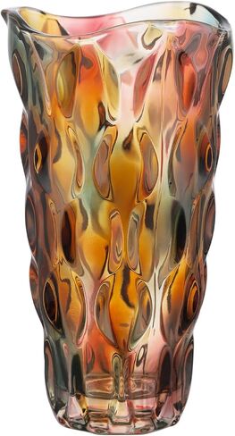 WHJY Unique Flower Vase for Flowers, Amber Decorative Colorful Vase, Sparkle Iridescent Vase Boho Flower Vase – 10" Vase in Saudi Arabia