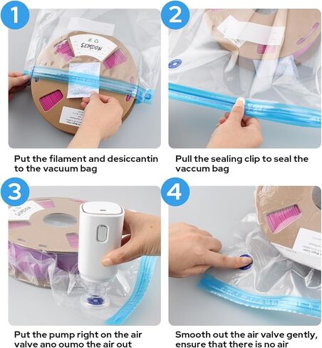 3D Filament Storage Bags Kit 15 Bags 3D Printer Filament Storage, Perfect for 3D Filament Storage or Using After Filament Dryer Box in Saudi Arabia