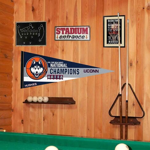 University of Connecticut UCONN Basketball 5 Time National Champions Pennant Banner Flag in Saudi Arabia