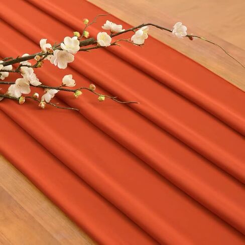 Terracotta Chiffon Table Runner 14ft Chiffon Table Overlay Autumn Winter Decoration 29x170 Inches Silky Rustic Extra Long for Wedding Party Baby Shower Decoration in Kuwait