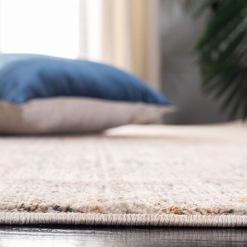 سجادة SAFAVIEH Limitee Collection Accent - 2'6" x 4'، بيج وبيج، تصميم فيسكوز متعثر، مثالية للمناطق ذات حركة المرور العالية في المدخل، وغرفة المعيشة، وغرفة النوم (LIM778B) in Saudi Arabia