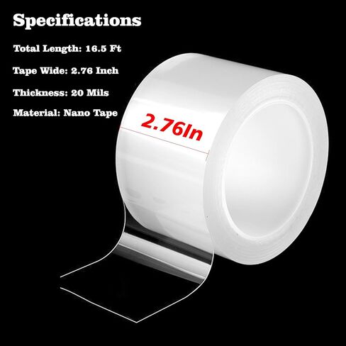 Transparent Air Conditioner Window Seal Weather Sealing Tape 2 Inch x 33 FT Weather Stripping Residue-Free Clear Window Insulation Tape for Shower Glass Gaps and Doors Windproof Tape in Saudi Arabia