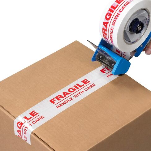 Aviditi Tape Logic 2 Inch x 55 Yard 2.2 Mil Red/White, Heavy Duty Packing Tape, "Fragile Handle with Care" 36 Pack, Perfect for Packing, Shipping, Moving, Home and Office in Saudi Arabia