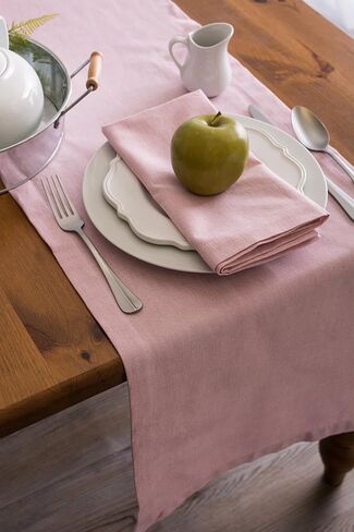 مطبخ DII Chambray، مجموعة سطح الطاولة، وردي، 14x72 مفرش طاولة in Saudi Arabia