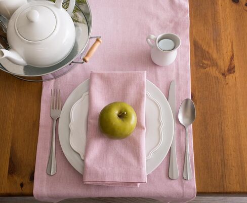 مطبخ DII Chambray، مجموعة سطح الطاولة، وردي، 14x72 مفرش طاولة in Saudi Arabia