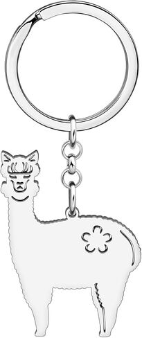 DALANE Stainless Steel Cute Llama Keychain Fashion Jewelry Alpaca Gifts for Women Girls Charms Car Key Chain Party Favors in Kuwait