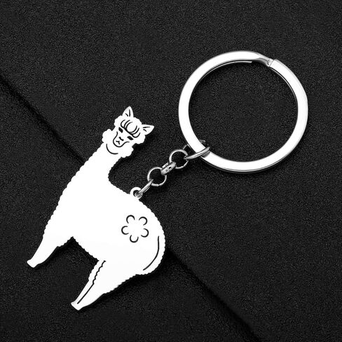 DALANE Stainless Steel Cute Llama Keychain Fashion Jewelry Alpaca Gifts for Women Girls Charms Car Key Chain Party Favors in Kuwait