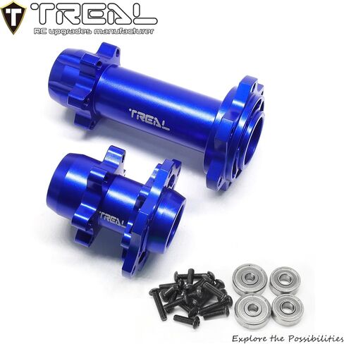 مجموعة محاور سداسية لعجلة الدراجة النارية TRAL LOSI 1/4 Pro Moto MX، محاور أمامية وخلفية من الألومنيوم 7075 ترقيات آلية باستخدام الحاسب الآلي (أسود) in Saudi Arabia