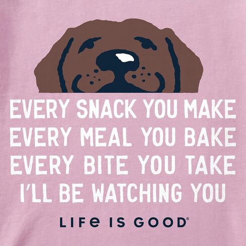 Life is Good. Women's I'll Be Watching You Short Sleeve Crusher Tee, Violet Purple, Medium in Saudi Arabia